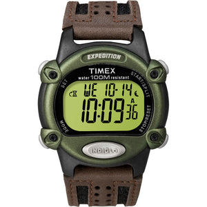 Timex Expedition Mens Chrono Alarm Timer - Green/Black/Brown OutdoorUp