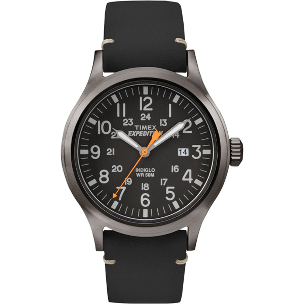 Timex Expedition Metal Scout - Black Leather/Black Dial OutdoorUp