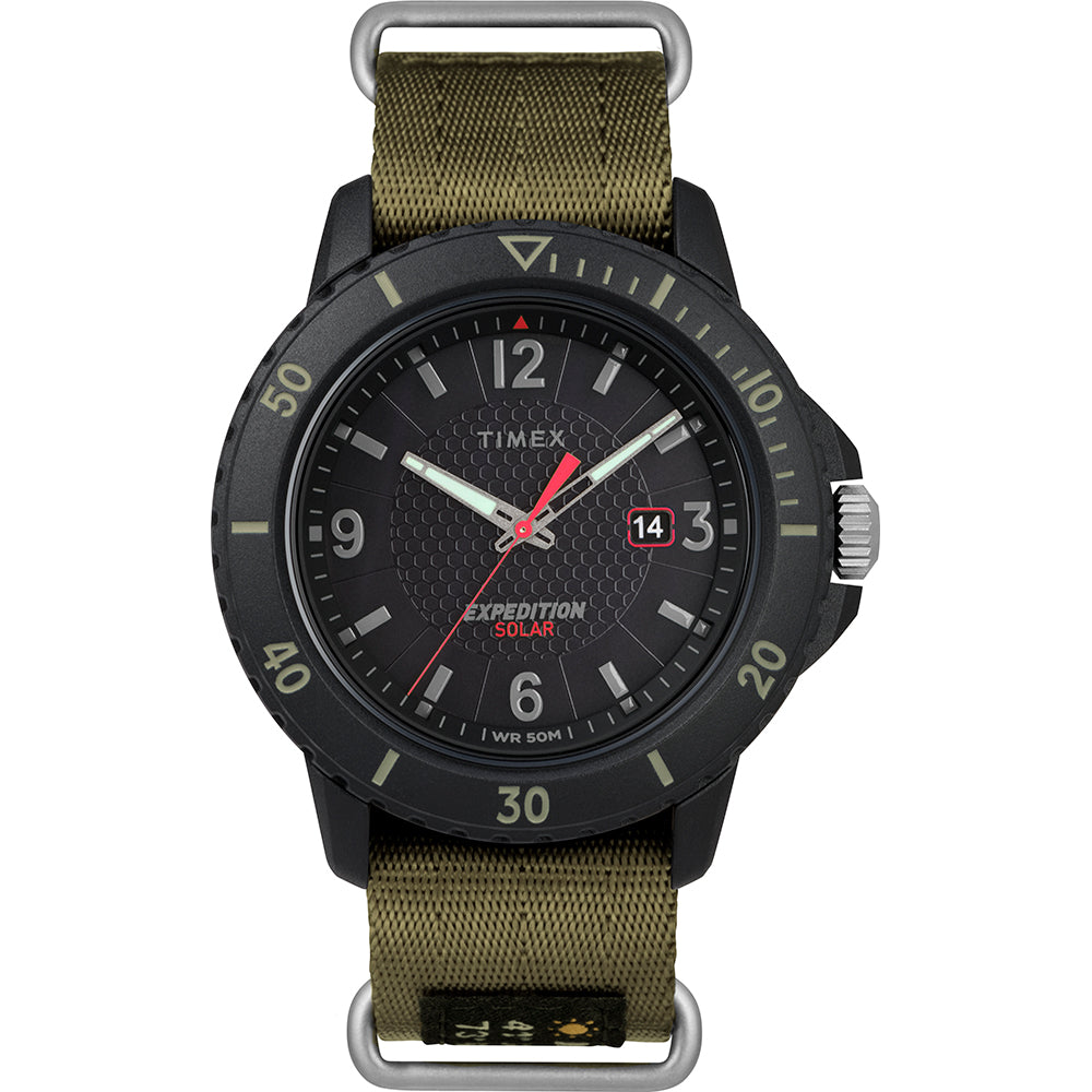 Timex Gallatin Nylon Slip-Thru Watch - Solar Green/Black Dial OutdoorUp