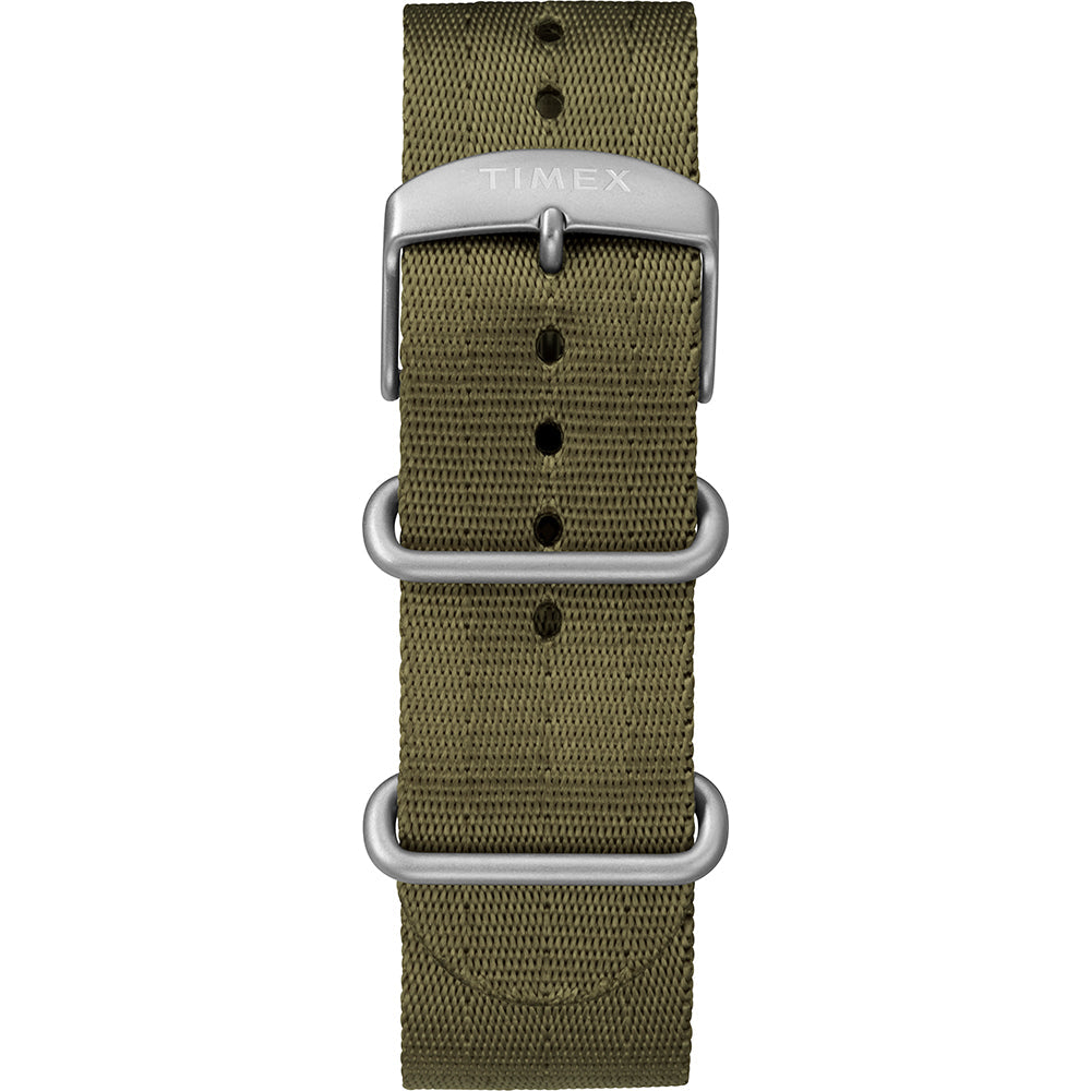 Timex Gallatin Nylon Slip-Thru Watch - Solar Green/Black Dial OutdoorUp