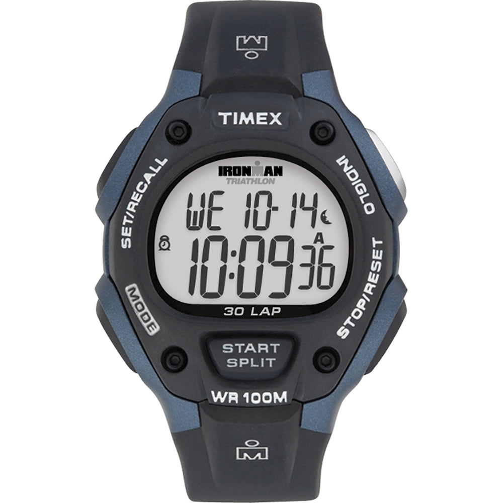 Timex IRONMAN Classic 30 Full-Size 38mm Watch - Grey/Blue OutdoorUp