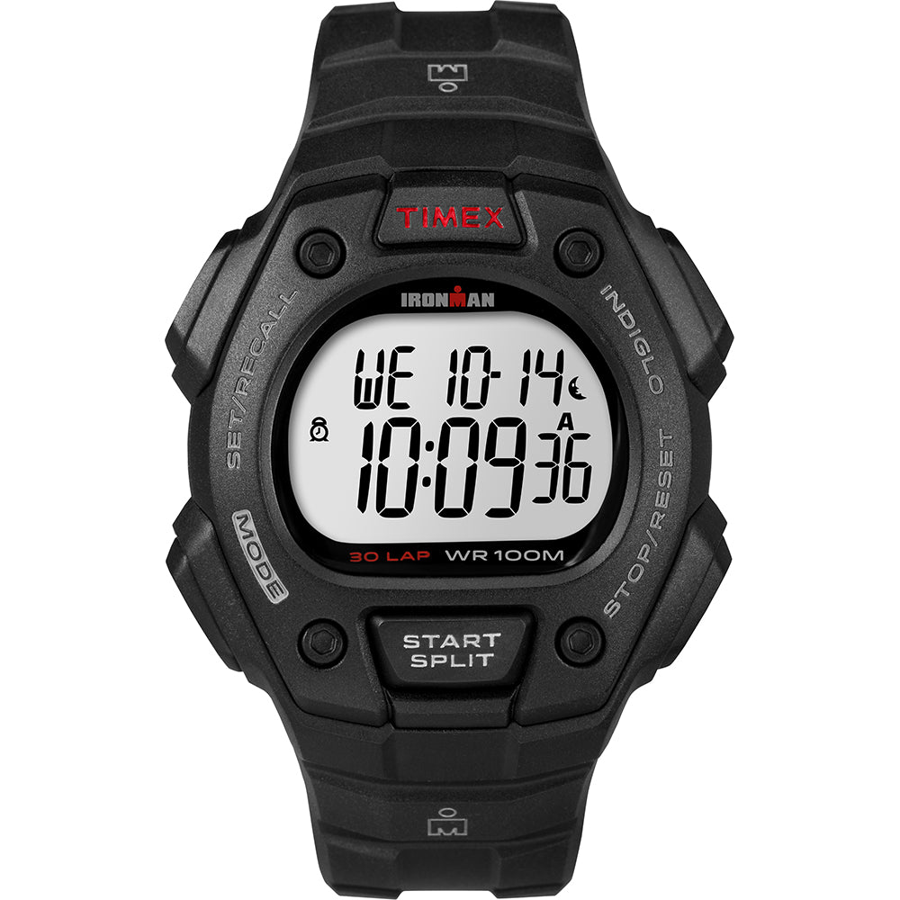 Timex IRONMAN Classic 30 Lap Full-Size Watch - Black/Red OutdoorUp