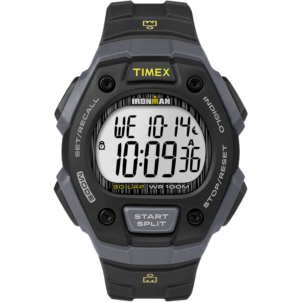 Timex IRONMAN Classic 30 Lap Full-Size Watch - Black/Yellow OutdoorUp