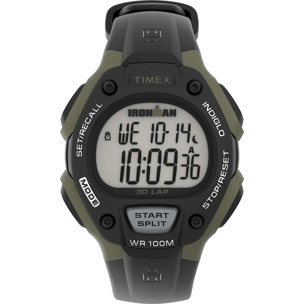 Timex IRONMAN Mens 30-Lap - Black/Green OutdoorUp