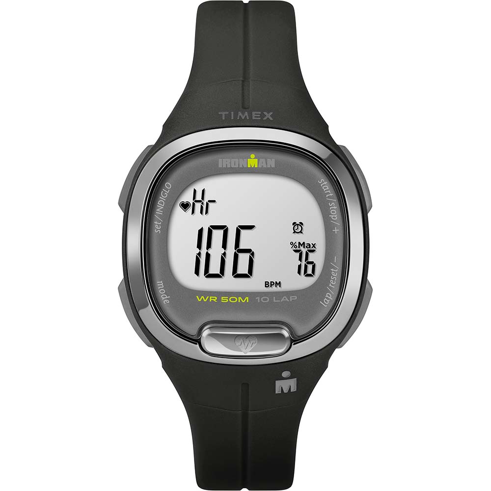 Timex IRONMAN Transit+ 33mm Resin Strap Activity  Heart Rate Watch - Black/Silver Tone OutdoorUp
