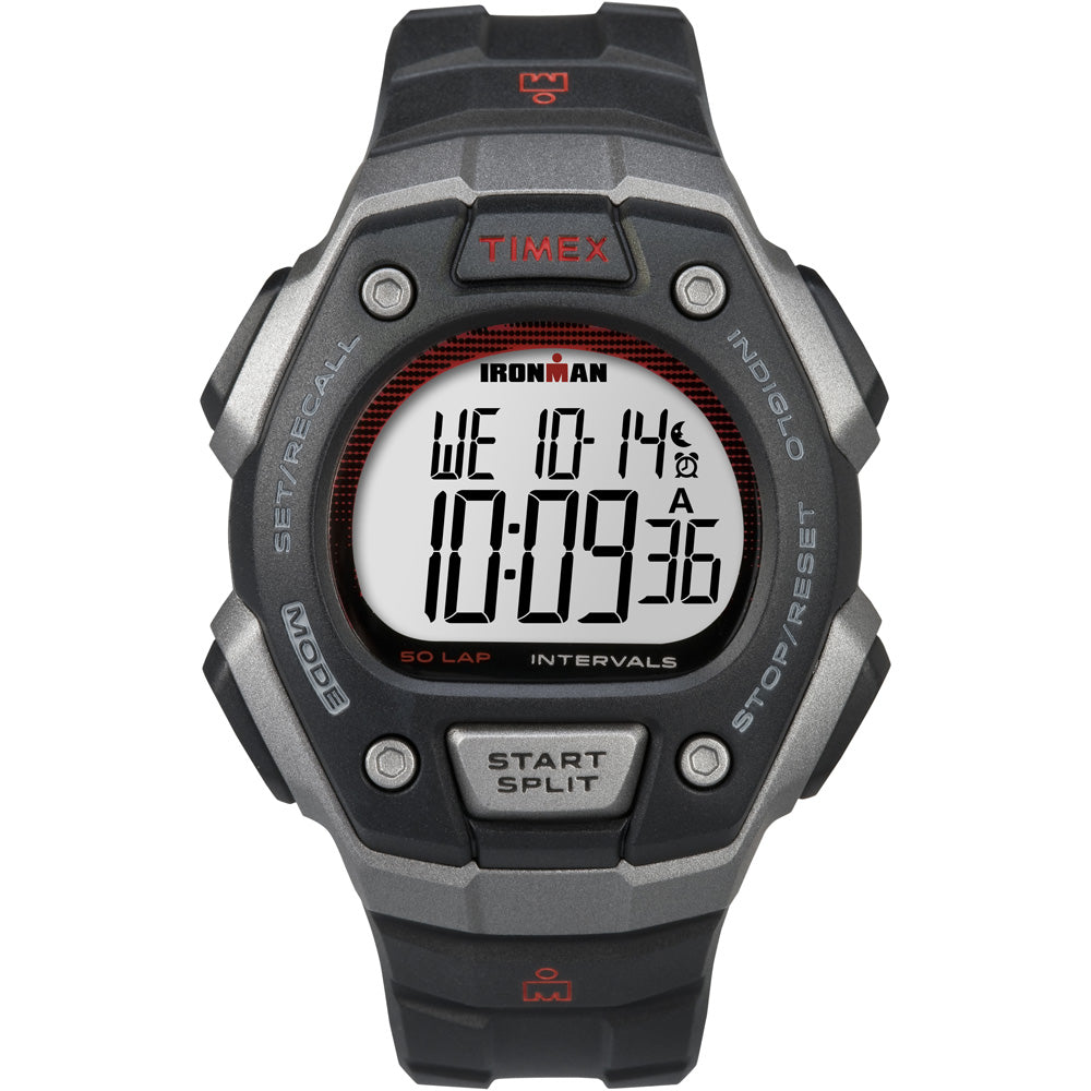 Timex Ironman Classic 50-Lap Full-Size Watch - Silver/Red OutdoorUp