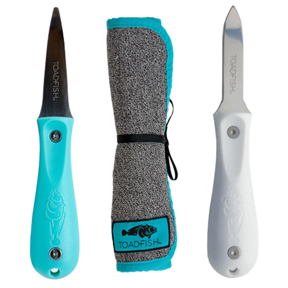 Toadfish Shuckers Bundle - Put Em Back Oyster Knife, Professional Oyster Knife  Cut-Proof Shucking Cloth OutdoorUp