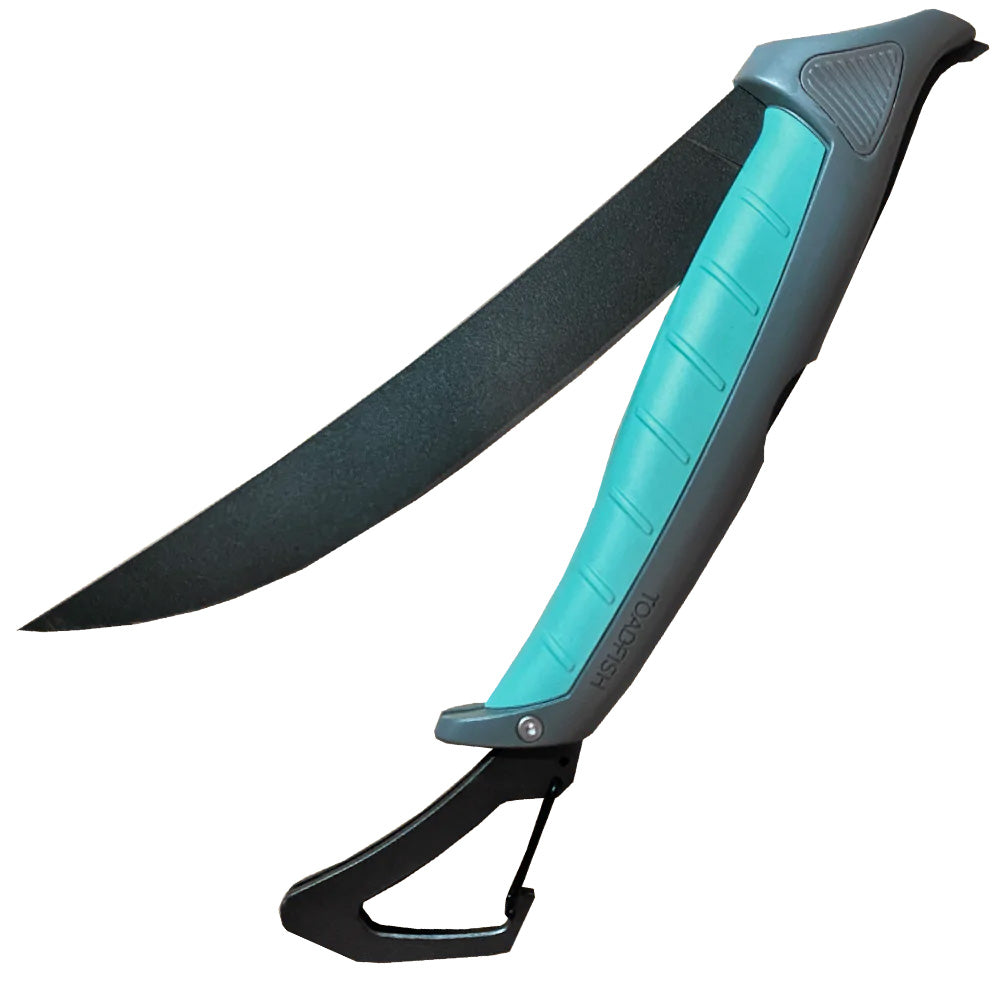 Toadfish Stowaway Folding Fillet Knife w/Built-In Carabiner - 8.5" OutdoorUp