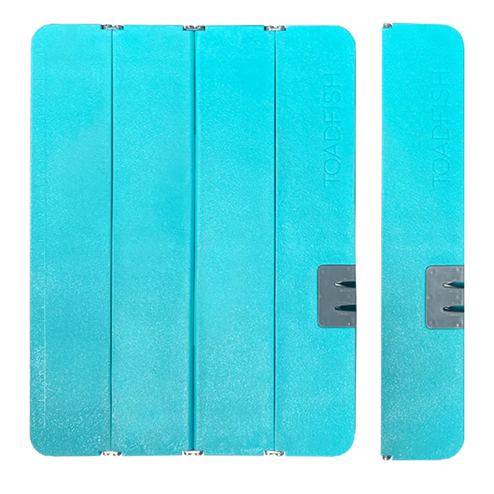 Toadfish XL Stowaway Folding Cutting Board w/Built-In Knife Sharpener - Teal OutdoorUp