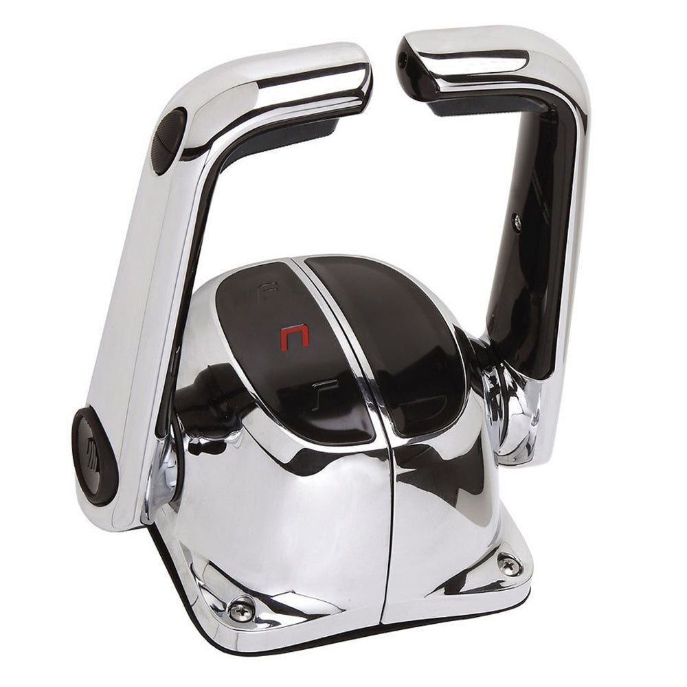 UflexTwin Lever Top Mount Control w/Neutral Lock  Trim Switch - Chrome OutdoorUp