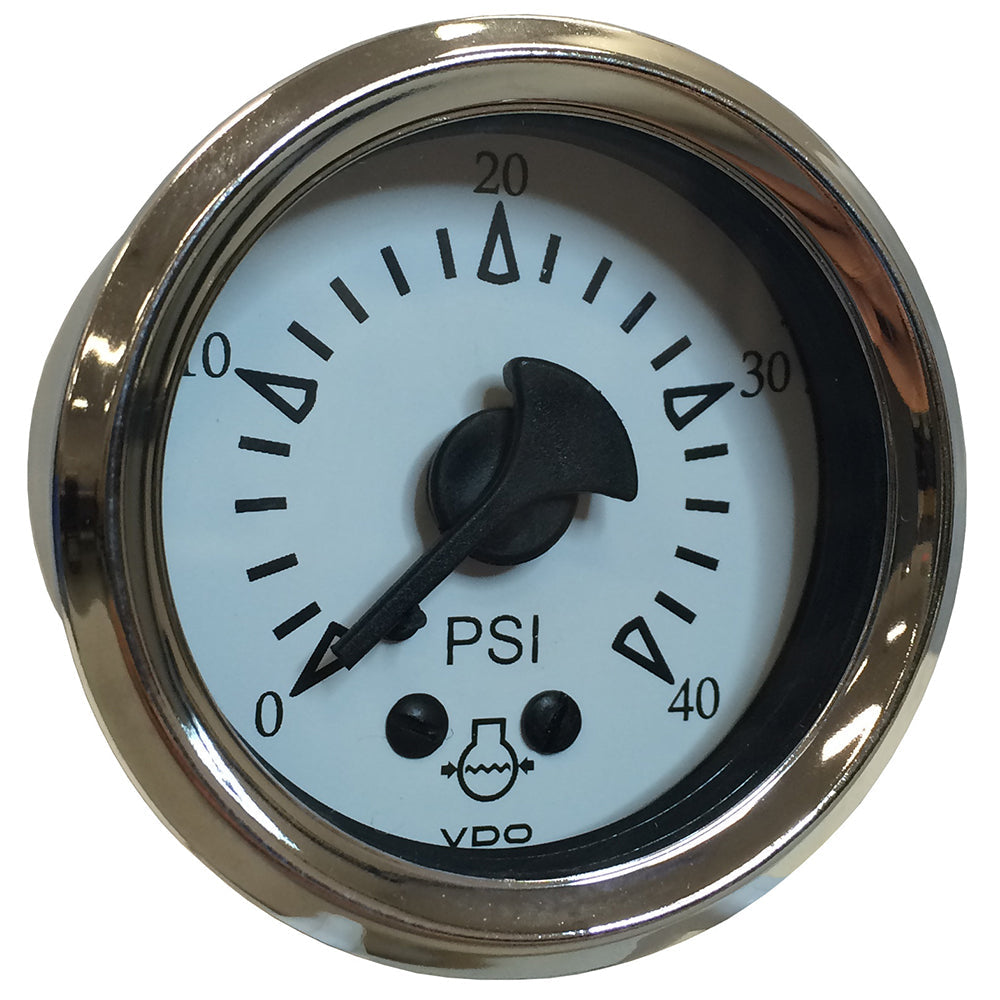 VDO Cockpit Marine 52MM (2-1/16") Mechanical Water Pressure Gauge - White Dial/Chrome Bezel OutdoorUp