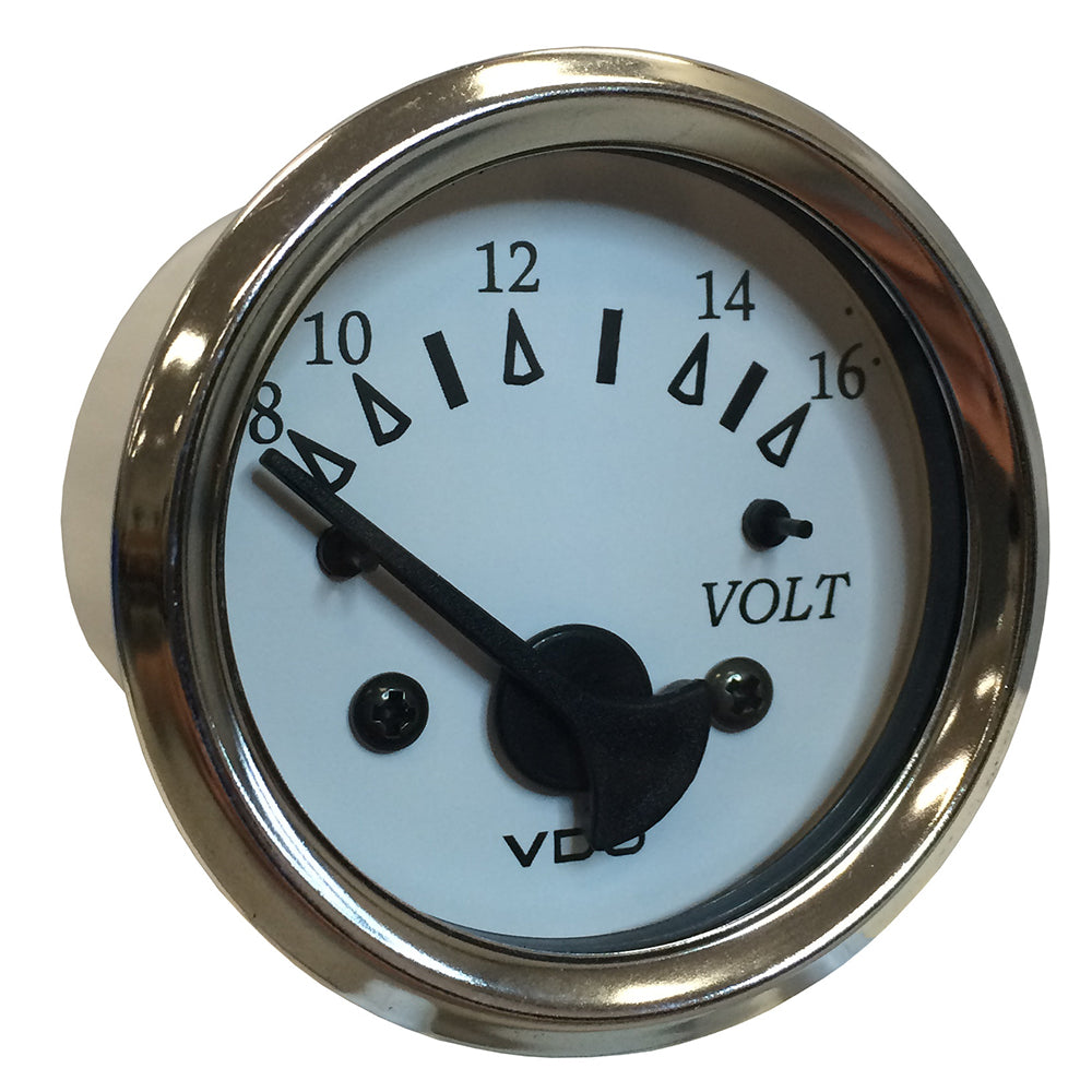 VDO Cockpit Marine 52MM (2-1/16") Voltmeter - White Dial/Chrome Bezel OutdoorUp