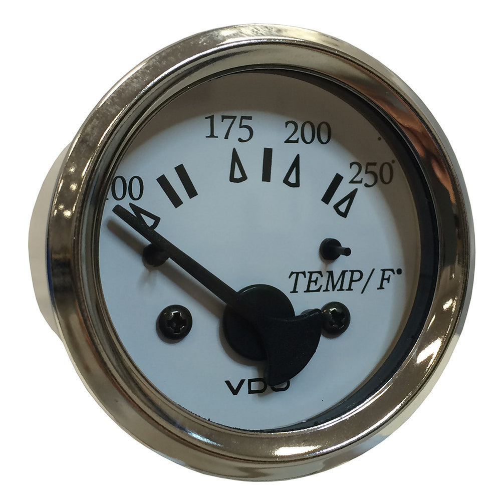 VDO Cockpit Marine 52MM (2-1/16") Water Temp. Gauge - 0-250F - White Dial/Chrome Bezel OutdoorUp