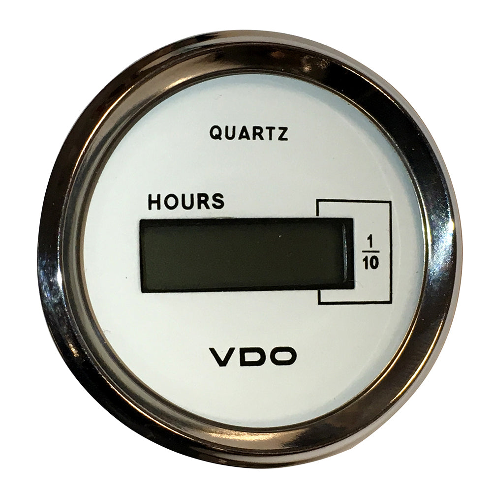 VDO Cockpit Marine 52mm (2-1/16") LCD Hourmeter - White Dial/Chrome Bezel OutdoorUp