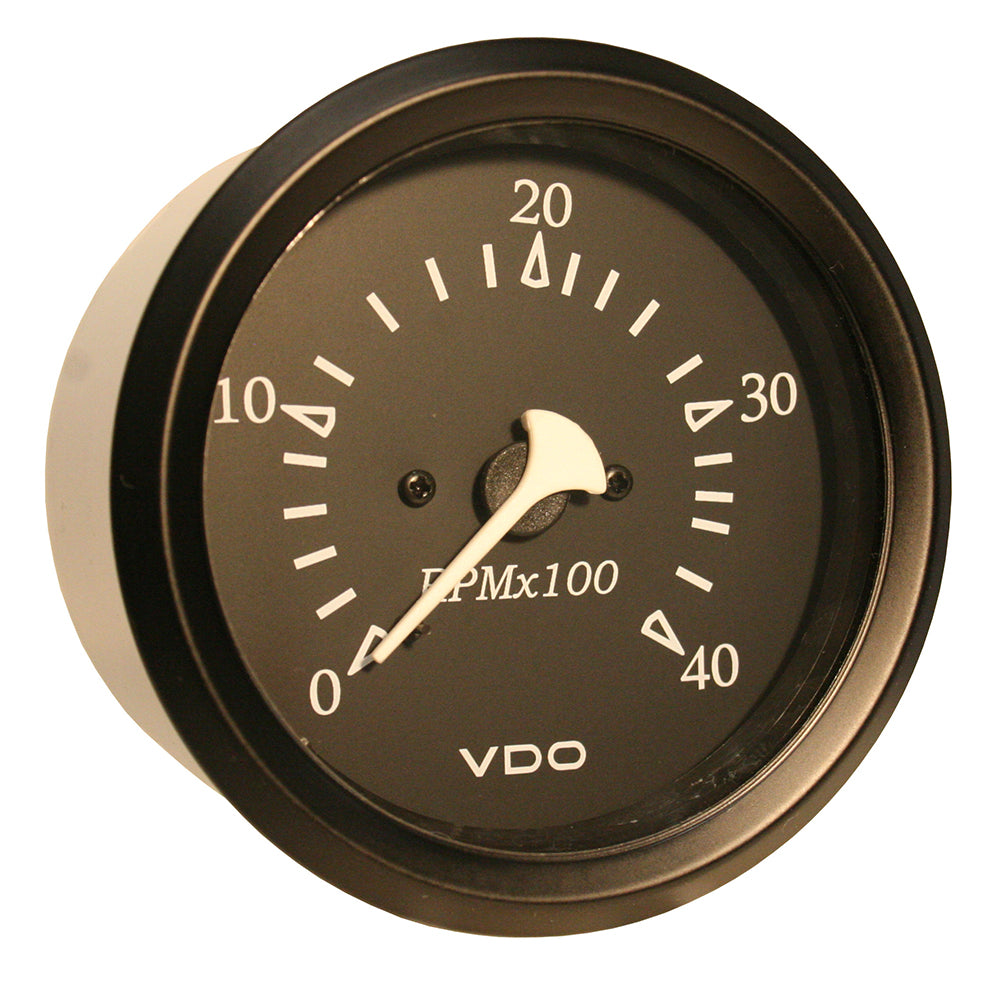 VDO Cockpit Marine 85MM (3-3/8") Diesel Tachometer - 4000 RPM - Black Dial/Bezel OutdoorUp
