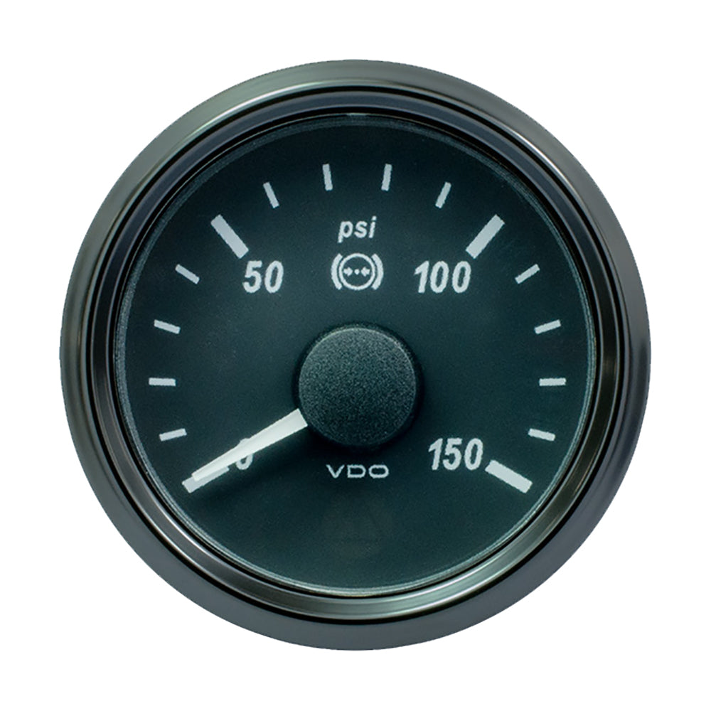 VDO SingleViu 52mm (2-1/16") Brake Pressure Gauge - 150 PSI - 0-180 Ohm OutdoorUp