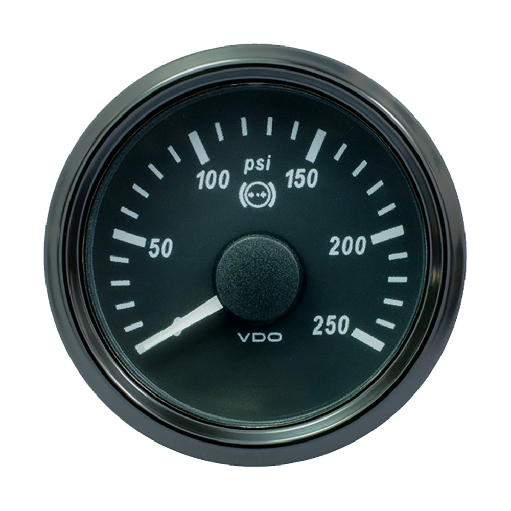 VDO SingleViu 52mm (2-1/16") Brake Pressure Gauge - 250 PSI - 0-4.5V OutdoorUp