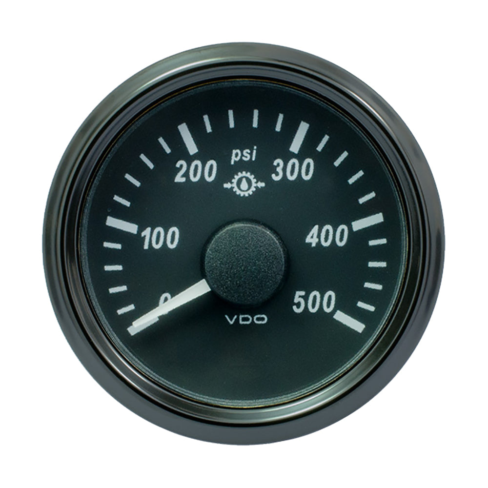 VDO SingleViu 52mm (2-1/16") Gear Pressure Gauge - 500 PSI - 0-4.5V OutdoorUp