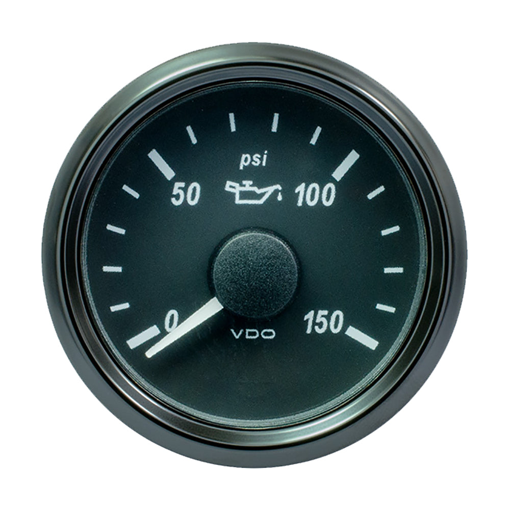 VDO SingleViu 52mm (2-1/16") Oil Pressure Gauge - 150 PSI - 0-180 Ohm OutdoorUp