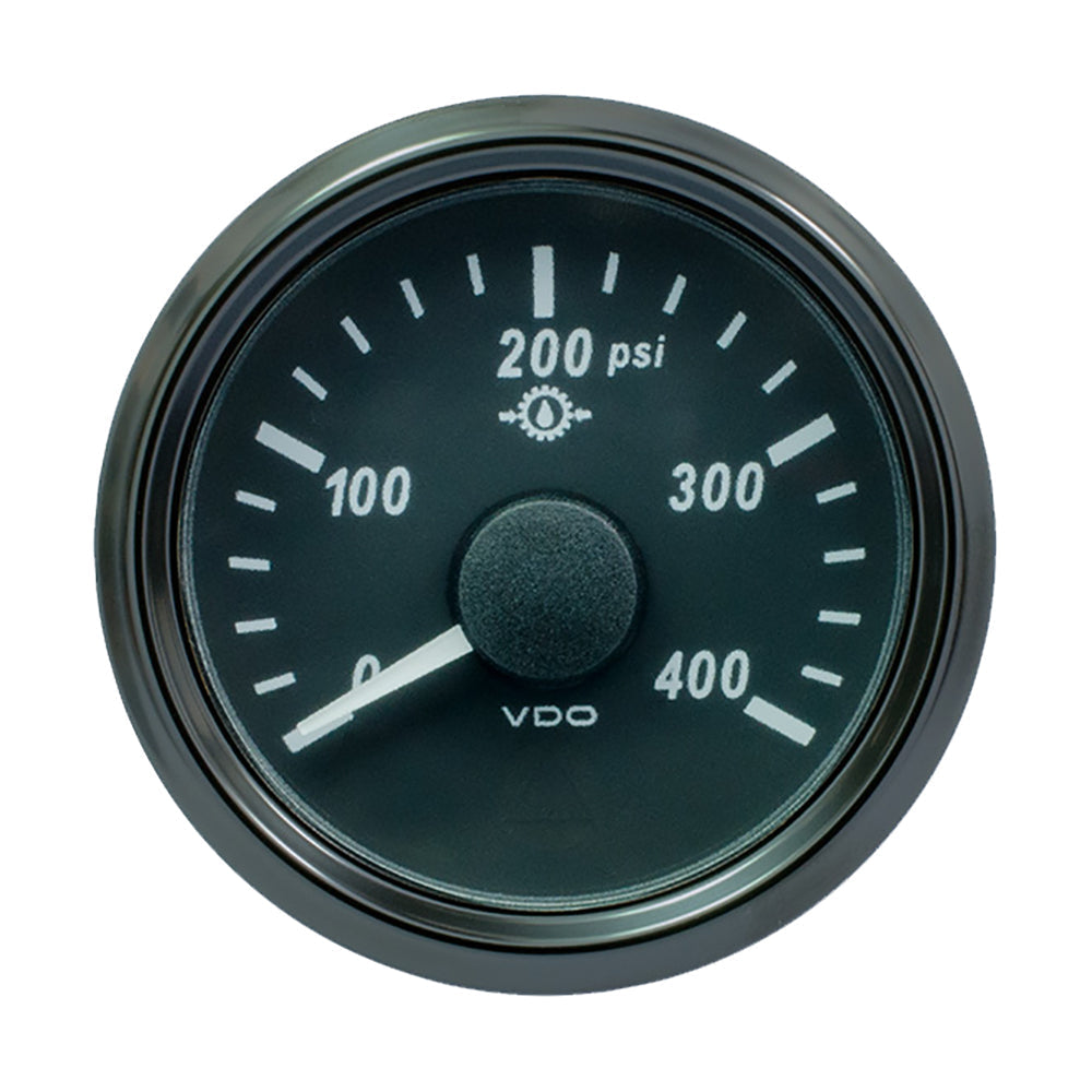 VDO SingleViu 52mm (2-1/16") Oil Pressure Gauge - 400 PSI - 0-180 Ohm OutdoorUp