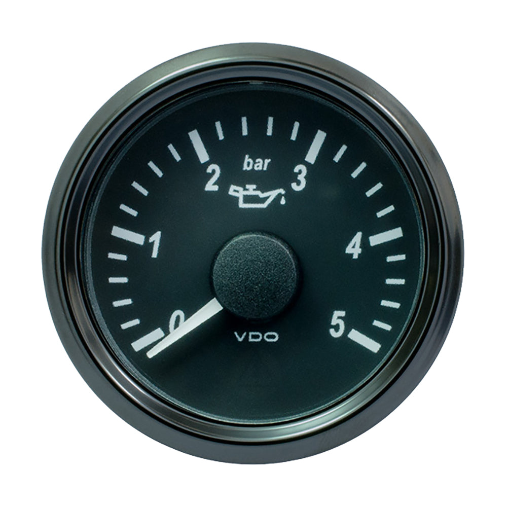 VDO SingleViu 52mm (2-1/16") Oil Pressure Gauge - 5 Bar - 0-180 Ohm OutdoorUp