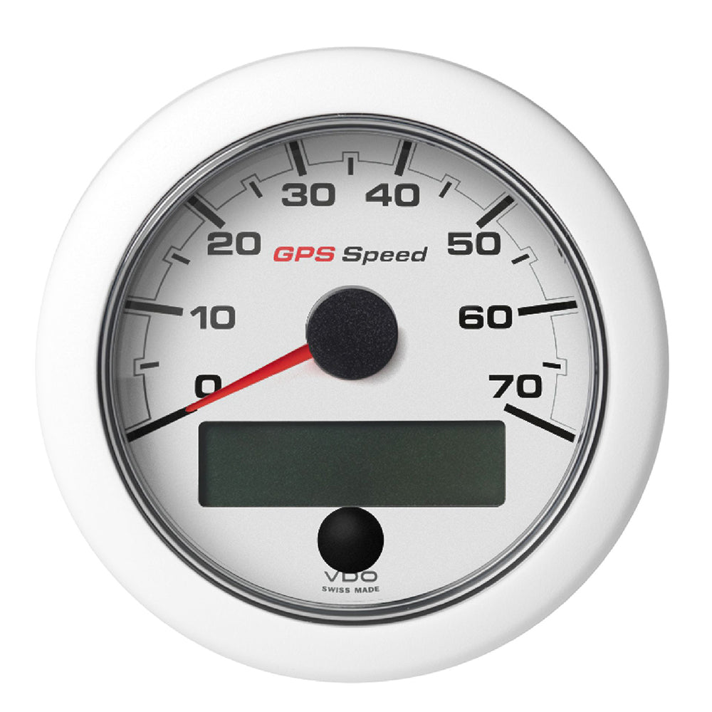 Veratron 3-3/8" (85mm) OceanLink GPS Speedometer (0-70 KN/MPH/KMH) - White Dial  Bezel OutdoorUp