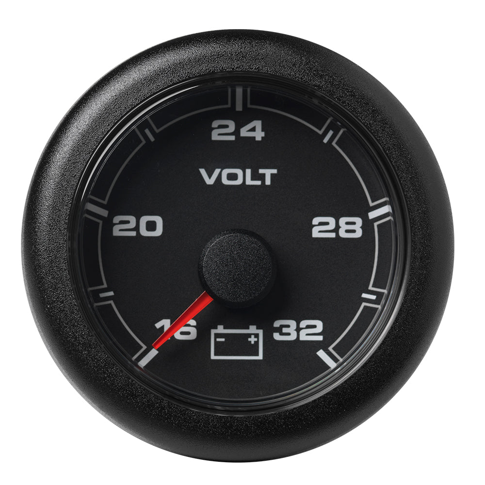 Veratron 52MM (2-1/16") OceanLink Battery Voltage Gauge - 16 to 32V - Black Dial  Bezel OutdoorUp