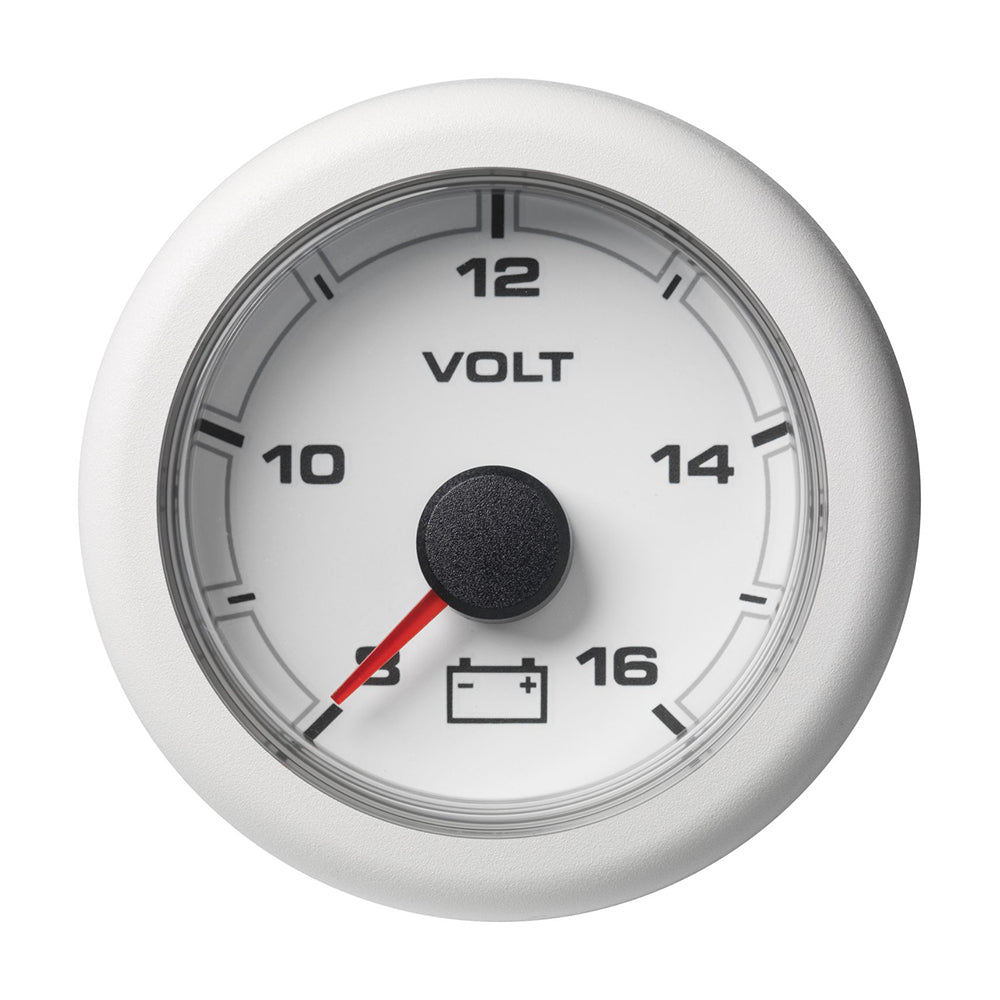 Veratron 52MM (2-1/16") OceanLink Battery Voltage Gauge - 8 to 16V - White Dial  Bezel OutdoorUp