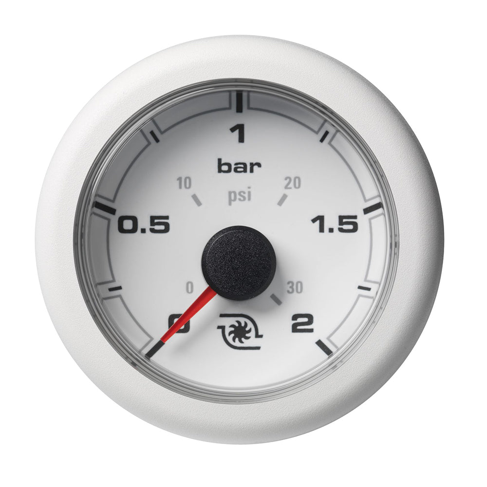 Veratron 52MM (2-1/16") OceanLink Boost Pressure Gauge - 2 Bar/30PSI - White Dial  Bezel OutdoorUp