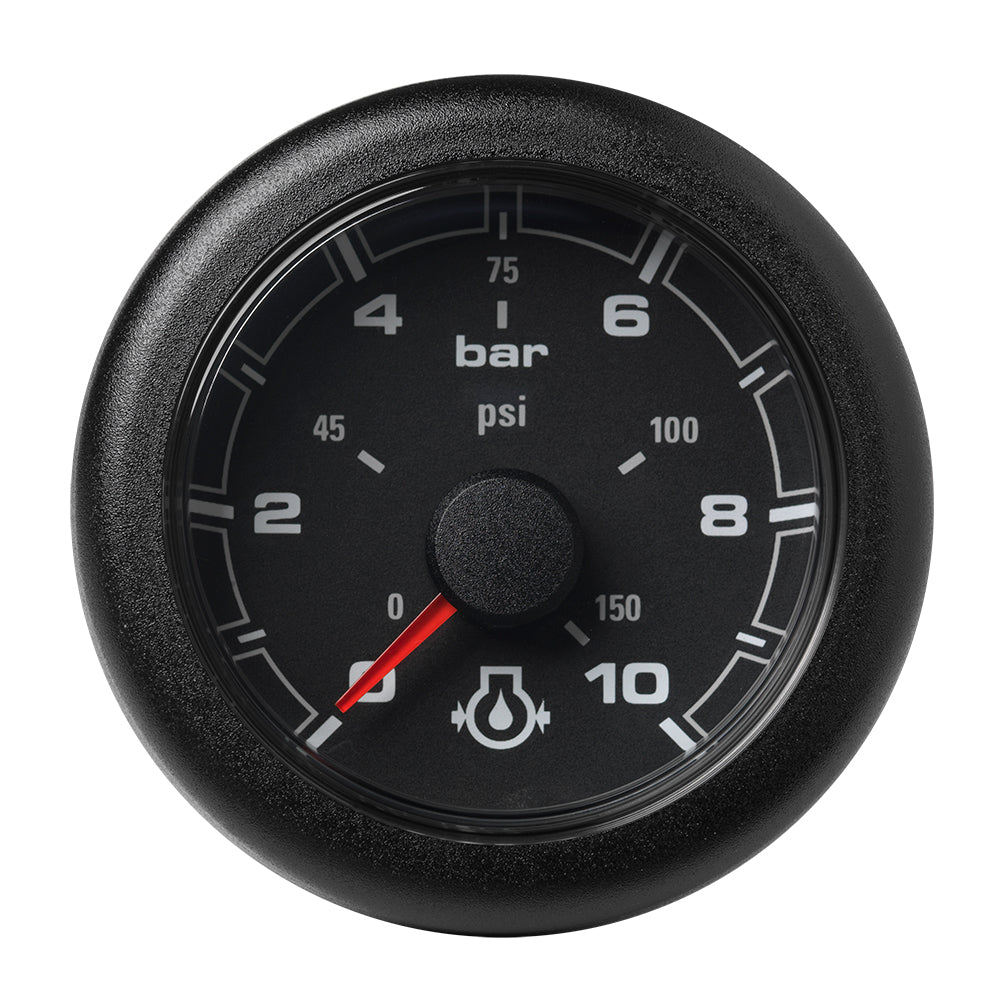 Veratron 52MM (2-1/16") OceanLink Engine Oil Pressure Gauge -10 Bar/150 PSI - Black Dial  Bezel OutdoorUp