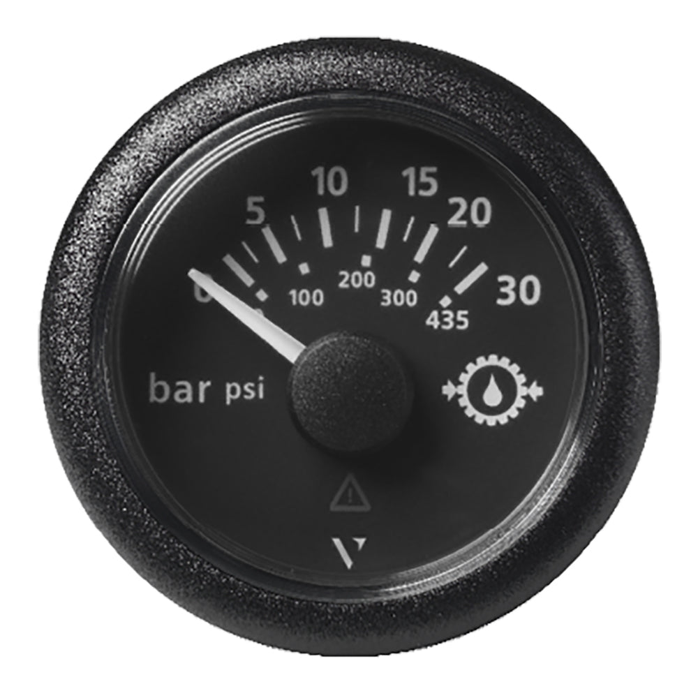 Veratron 52MM (2-1/16") ViewLine Transmission Oil Pressure 30 Bar/435 PSI - Black Dial  Round Bezel OutdoorUp