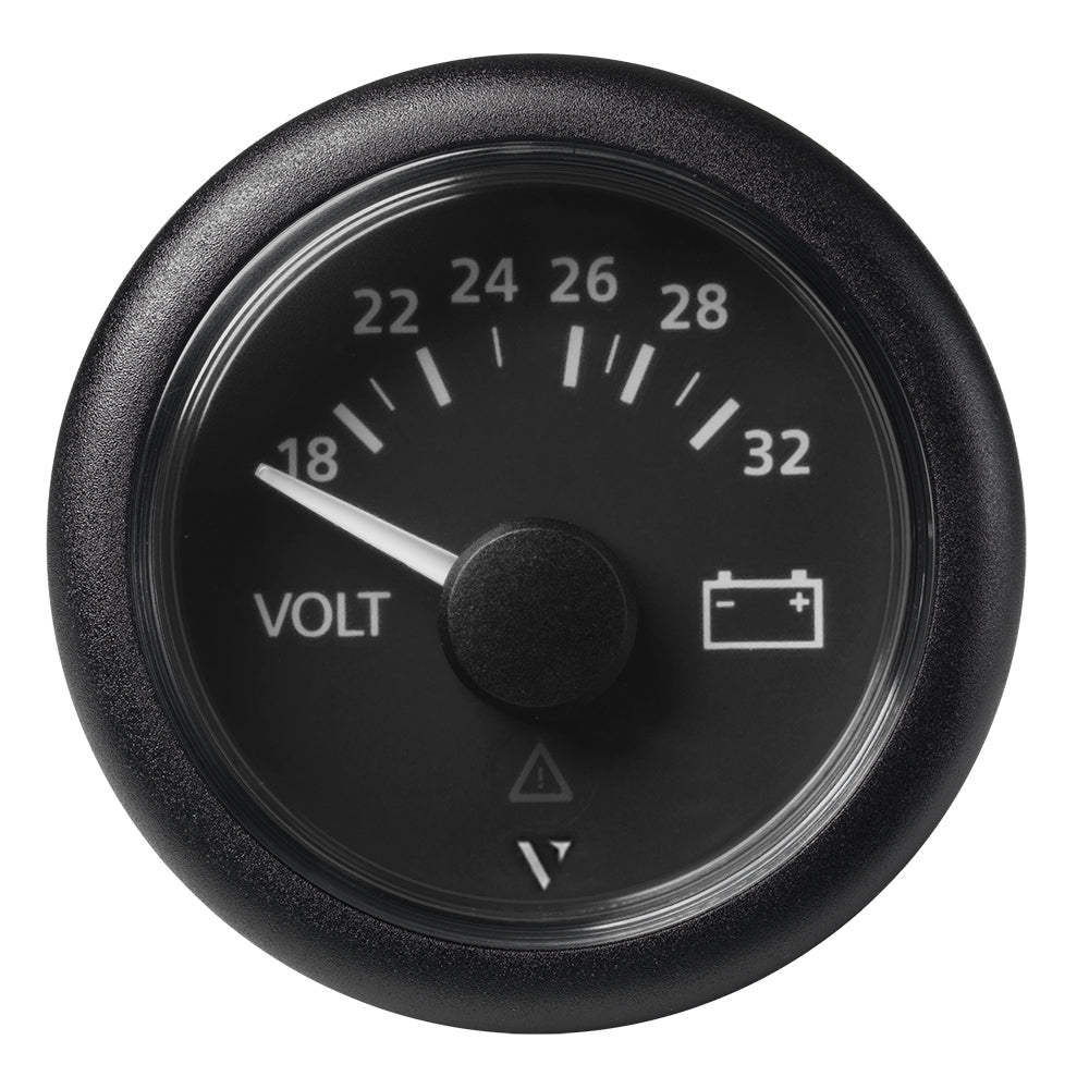 Veratron 52mm (2-1/16") Viewline Voltmeter 18-32V - Black Dial  Bezel OutdoorUp