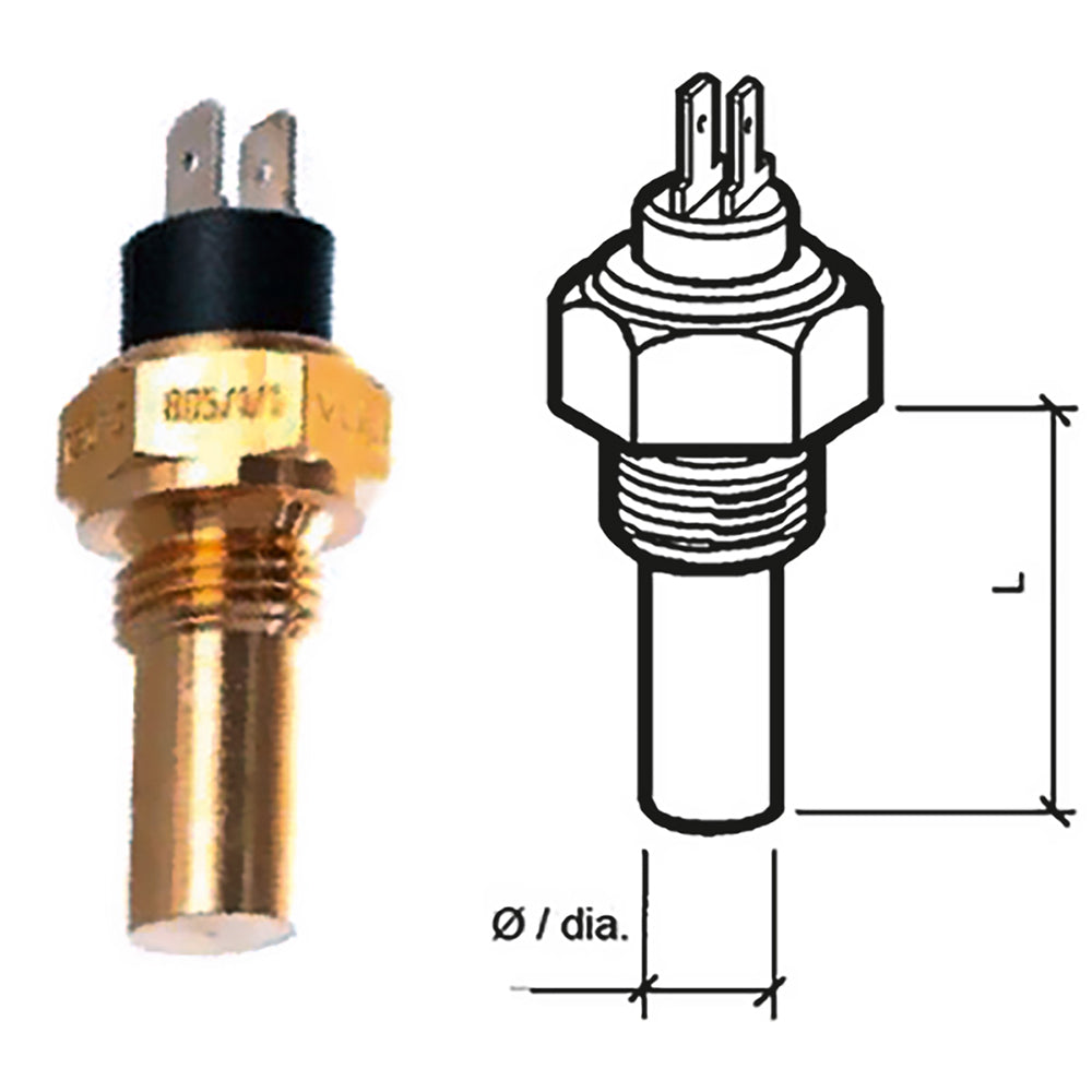 Veratron Coolant Temperature Sensor - 40 to 120C - 3/8 - 18 DRYSEAL NPTF OutdoorUp