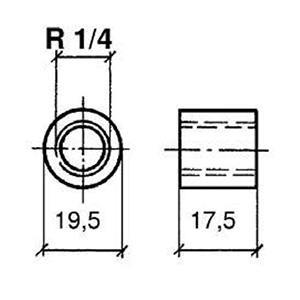 Veratron Pyrometer Sensor Threaded Bushing f/Welding to Manifold f/Thermocoupler Element OutdoorUp