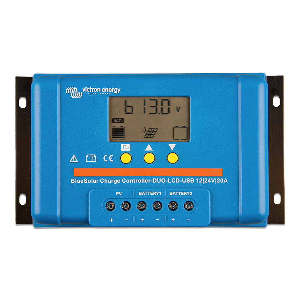 Victron BlueSolar PWM Charge Controller (DUO) LCD  USB Charge Control - 12/24VDC - 20A OutdoorUp