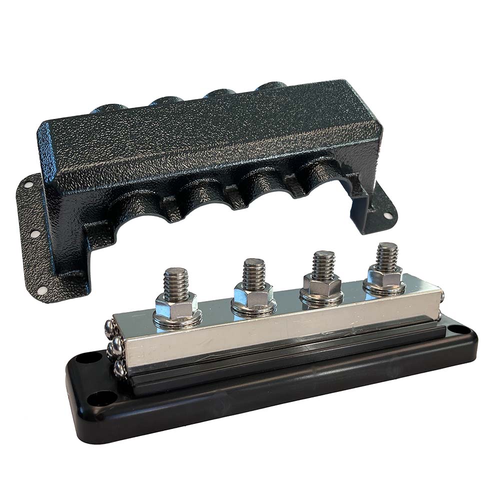 Victron Busbar 600A 4P  Cover 4X 3/8" Plus 4X M8 Terminals OutdoorUp