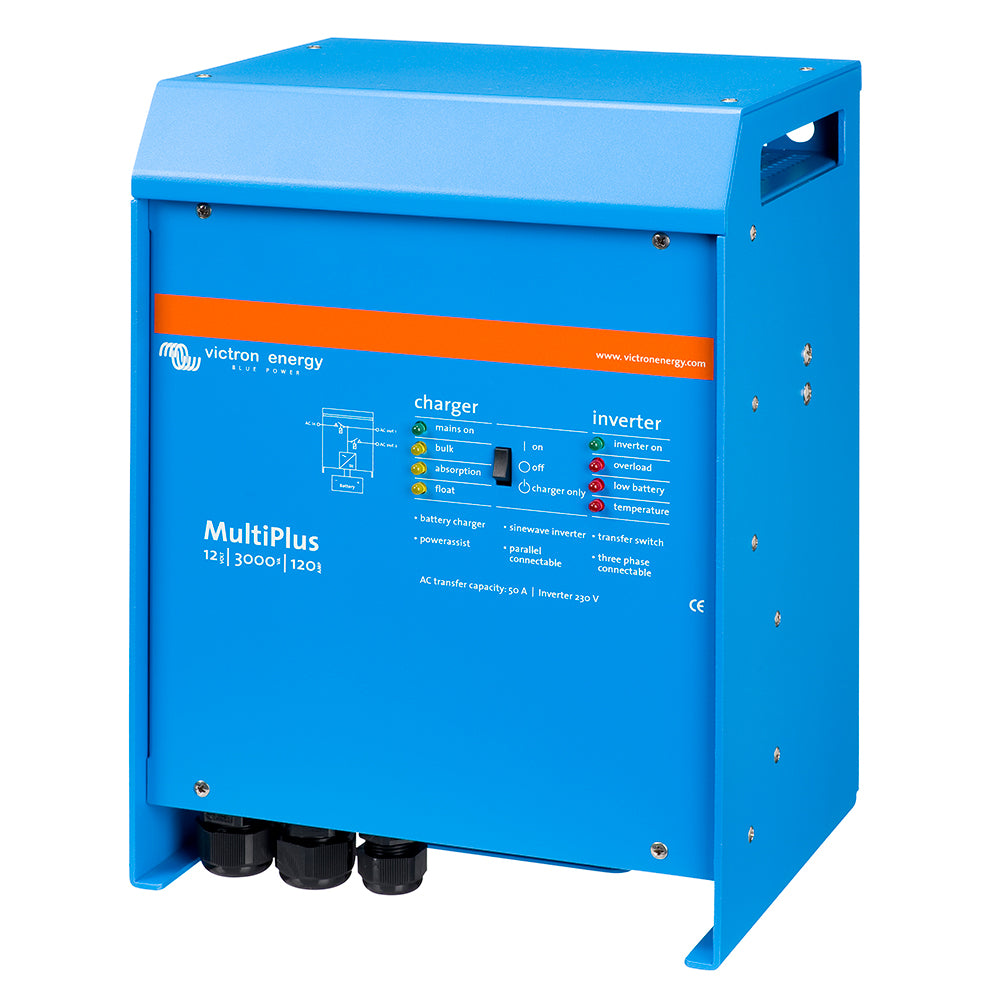 Victron MultiPlus Inverter/Charger 12VDC - 3000VA - 120VAC w/ 120AMP Charger - 50AMP Transfer Switch - UL Approved OutdoorUp