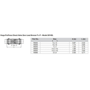 Viega ProPress 1-1/2" Zero Lead Check Valve - Double Press Connection - Smart Connect Technology OutdoorUp