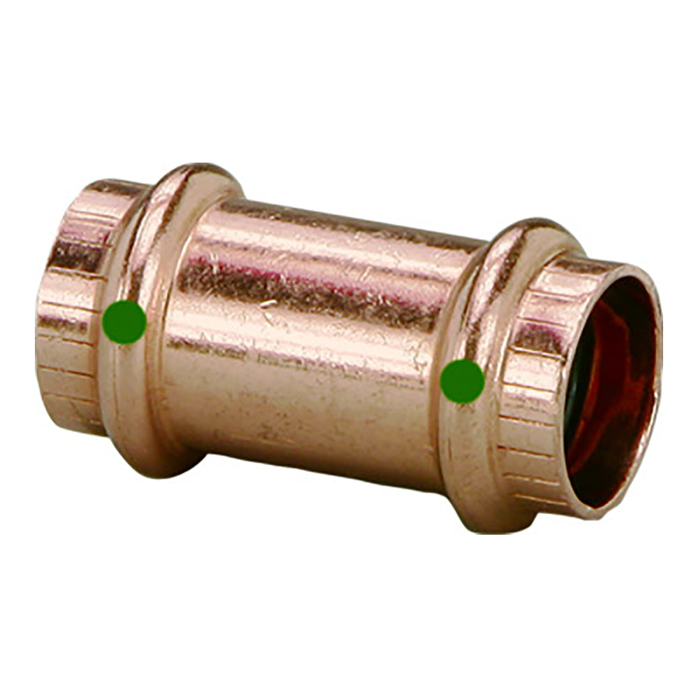 Viega ProPress 1-1/4" Copper Coupling w/o Stop - Double Press Connection - Smart Connect Technology OutdoorUp