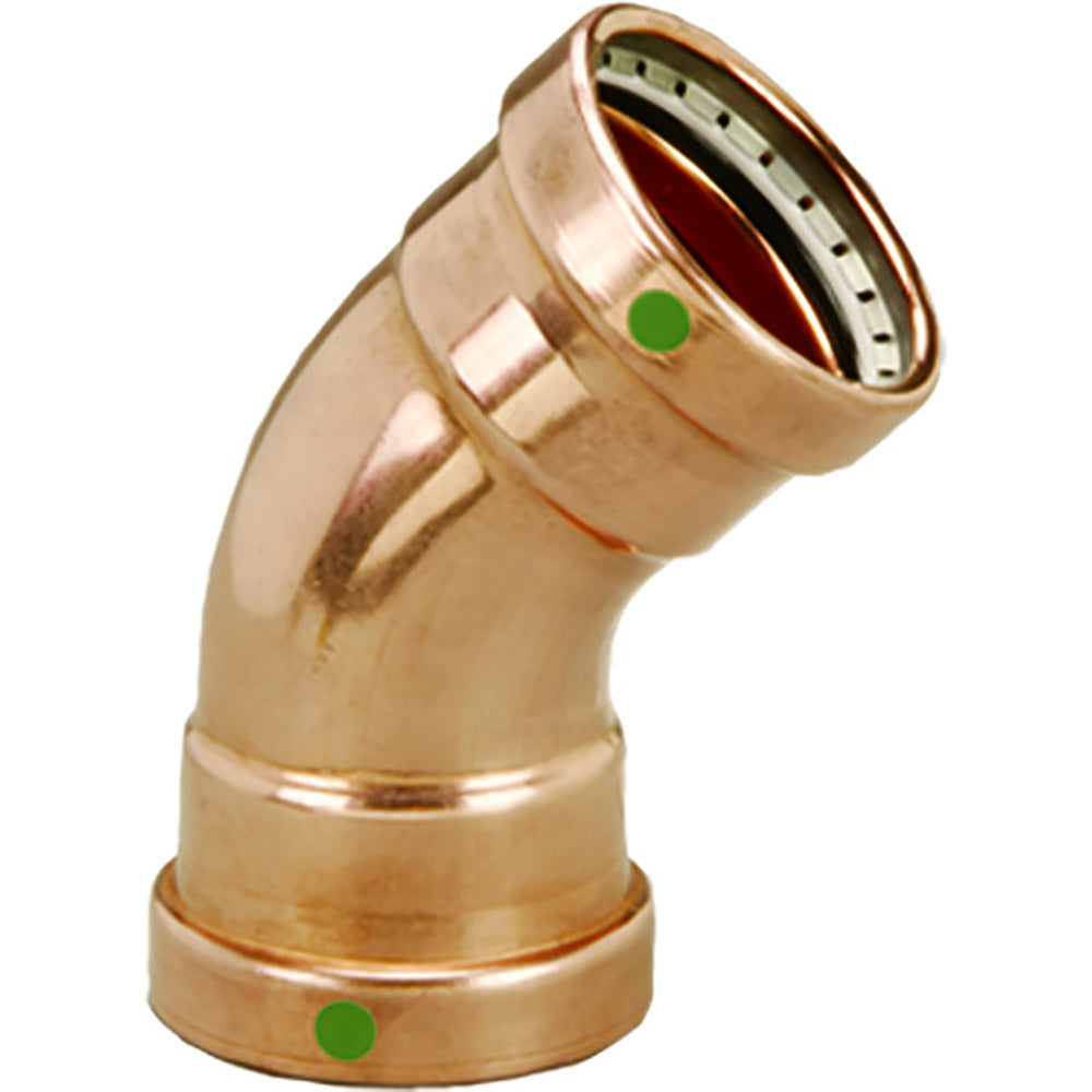 Viega ProPress 2-1/2" - 45 Copper Elbow - Double Press Connection - Smart Connect Technology OutdoorUp