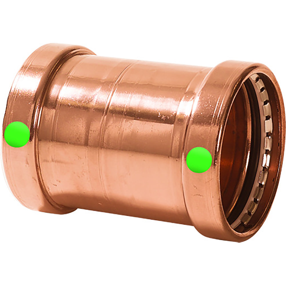 Viega ProPress 2-1/2" Copper Coupling w/o Stop - Double Press Connection - Smart Connect Technology OutdoorUp