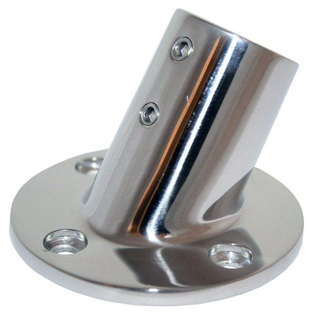 Whitecap 1" O.D. 60 Degree Round Base SS Rail Fitting OutdoorUp