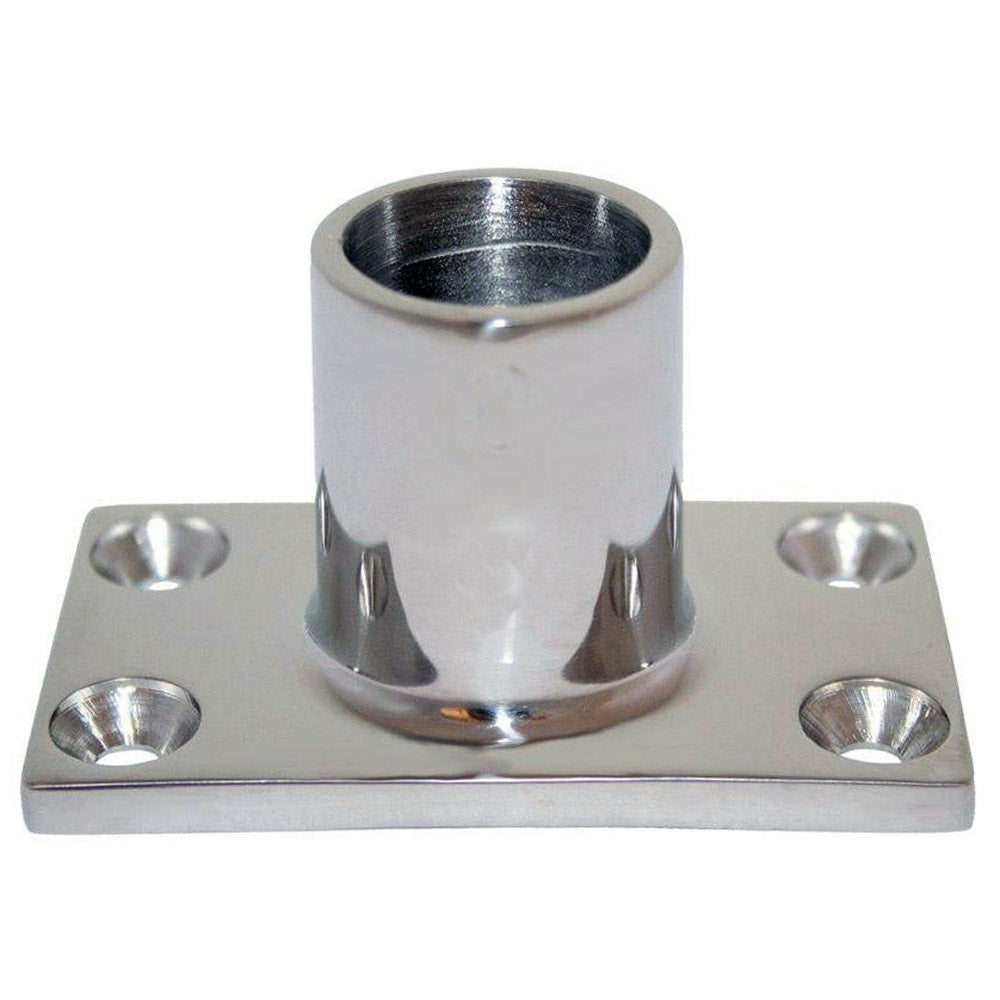 Whitecap 1" O.D. 90 Degree Rectangle Base SS Rail Fitting OutdoorUp