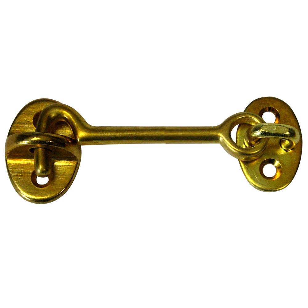 Whitecap Cabin Door Hook - Polished Brass - 3" OutdoorUp