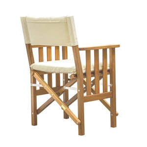 Whitecap Directors Chair II w/Cream Cushion - Teak OutdoorUp