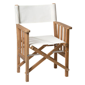 Whitecap Directors Chair II w/Sail Cloth Seating - Teak OutdoorUp