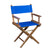 Whitecap Directors Chair w/Blue Seat Covers - Teak OutdoorUp