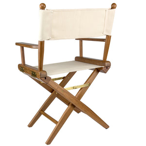 Whitecap Directors Chair w/Natural Seat Covers - Teak OutdoorUp