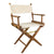 Whitecap Directors Chair w/Natural Seat Covers - Teak OutdoorUp