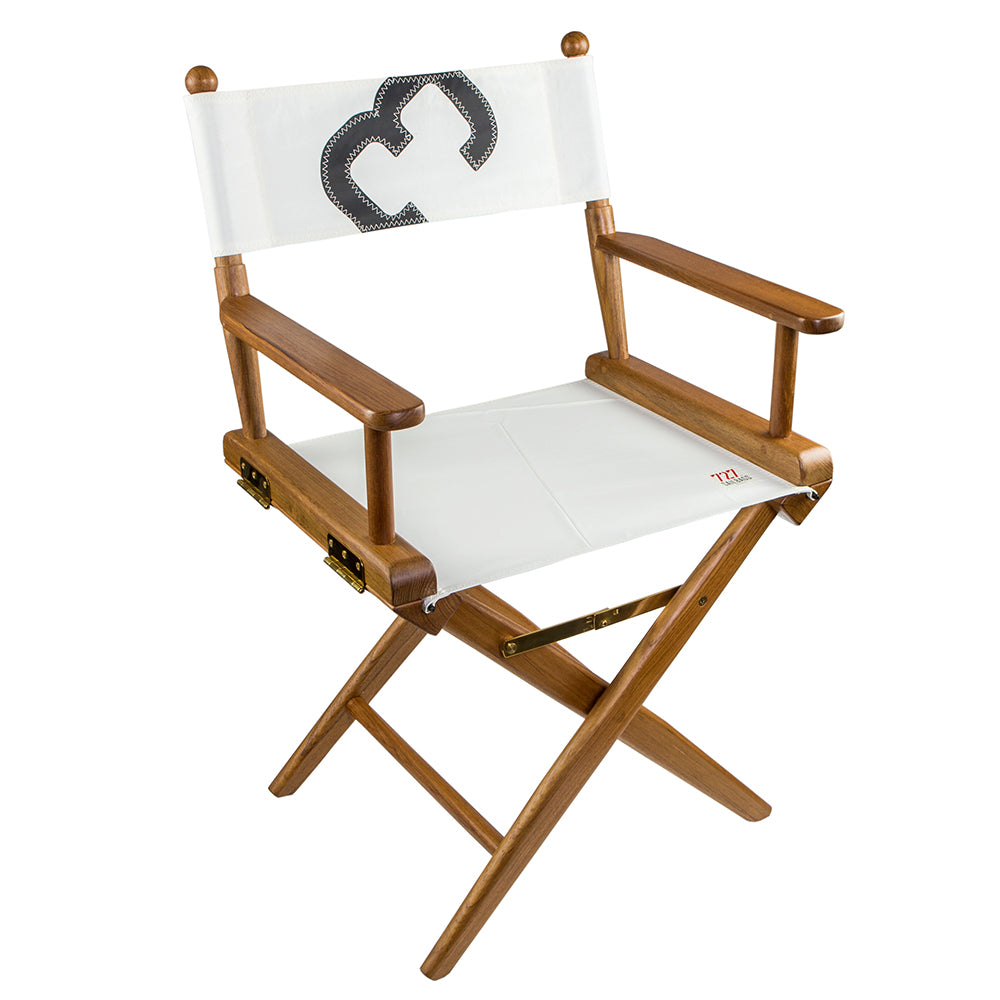 Whitecap Directors Chair w/Sail Cloth Seating - Teak OutdoorUp